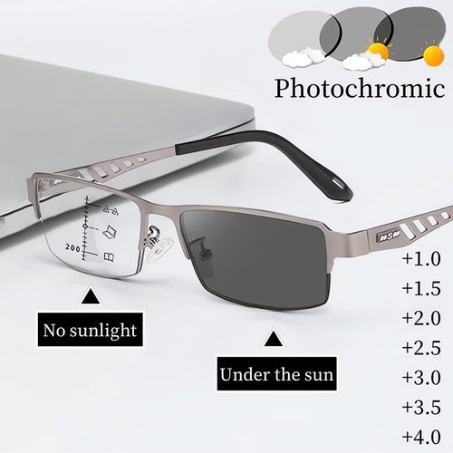 🔥Ultra-Light Multi-focal Photochromic Reading Glasses
